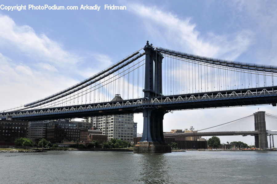 Bridge, City, Downtown, Urban, Metropolis, Building, Architecture