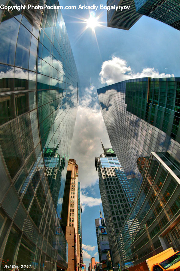 Architecture, City, Downtown, High Rise, Skyscraper, Building, Metropolis