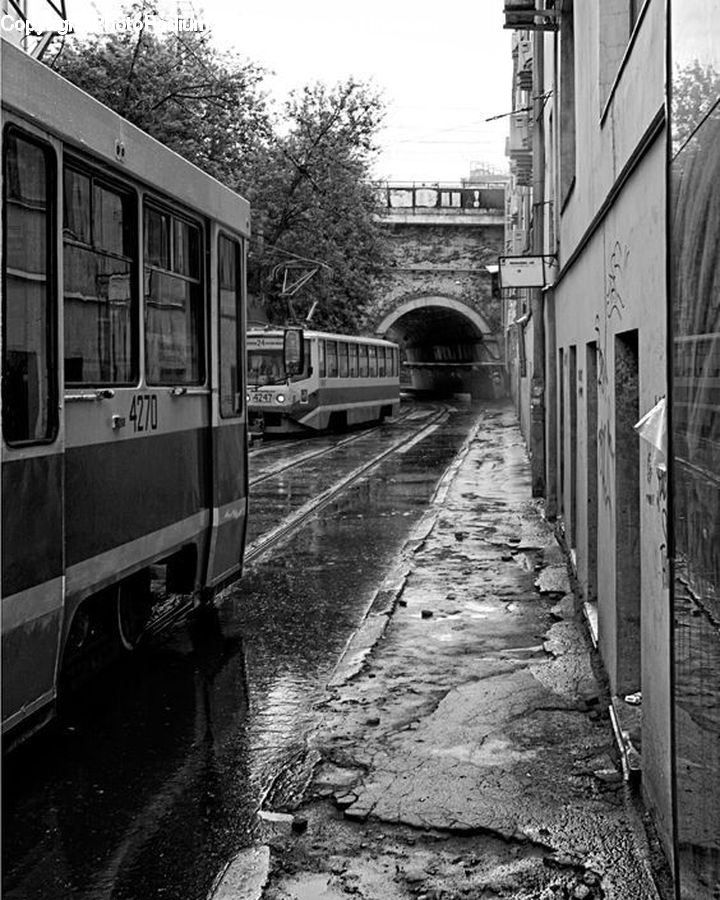 Alley, Alleyway, Road, Street, Town, Train, Vehicle