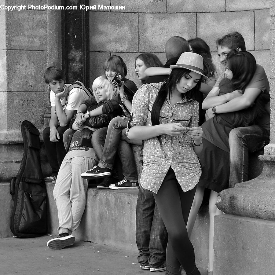Human, People, Person, Bench, Female, Tourist, Portrait