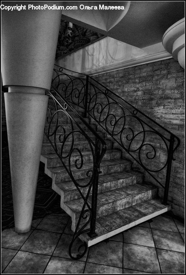Column, Pillar, Banister, Handrail, Staircase