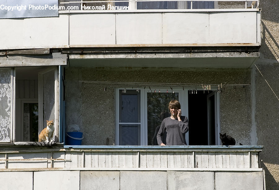 People, Person, Human, Awning, Building, Housing, Villa