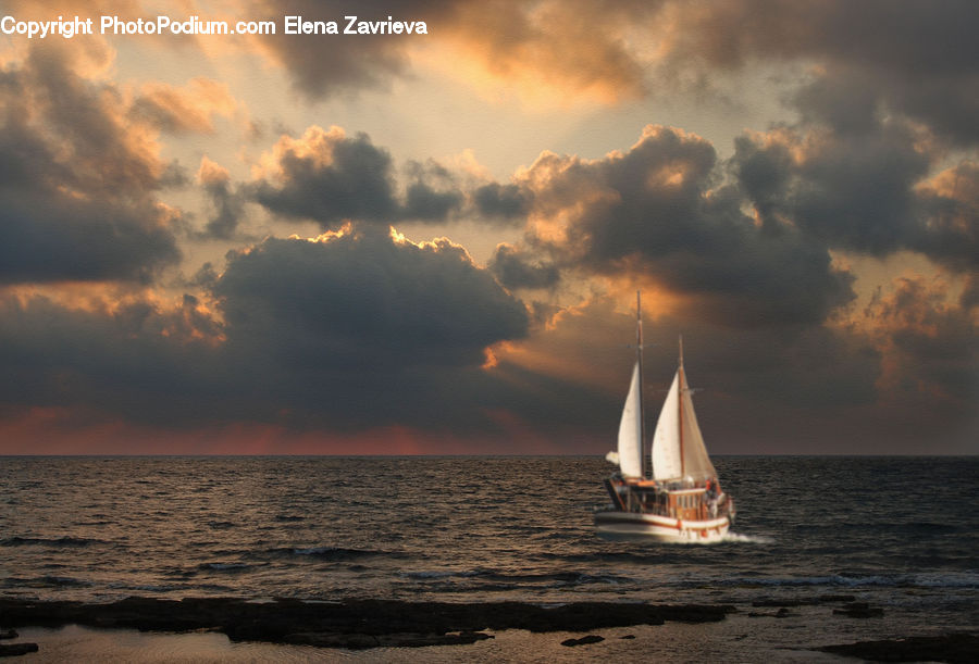 Boat, Dinghy, Sailboat, Vessel, Watercraft, Yacht, Azure Sky