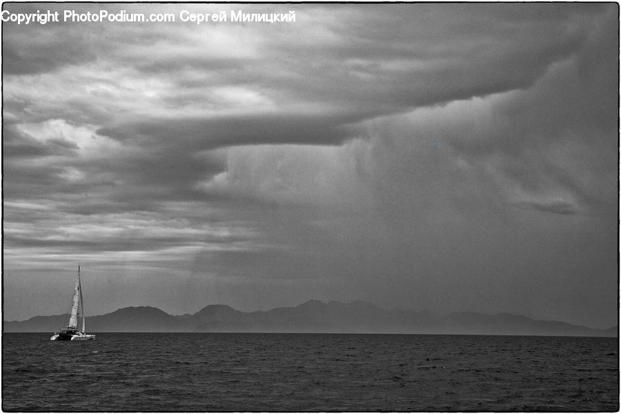 Cloud, Cumulus, Sky, Outdoors, Sea, Water, Storm