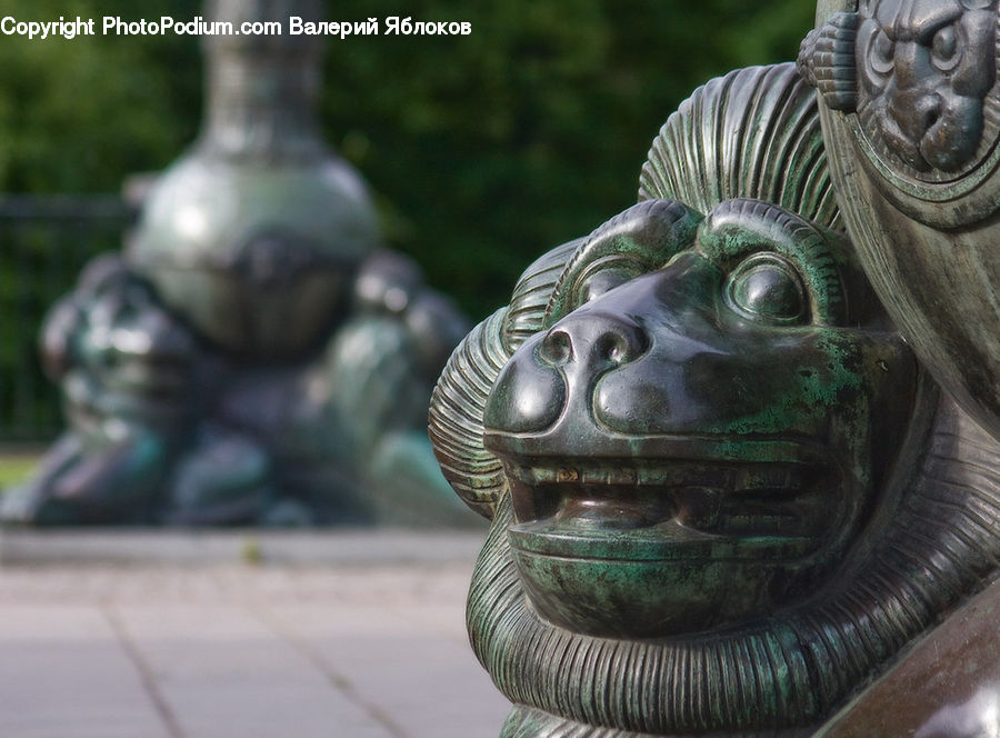 Head, Portrait, Art, Gargoyle, Statue, Face, Selfie