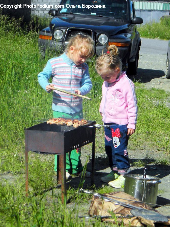 People, Person, Human, Bbq, Food, Automobile, Car