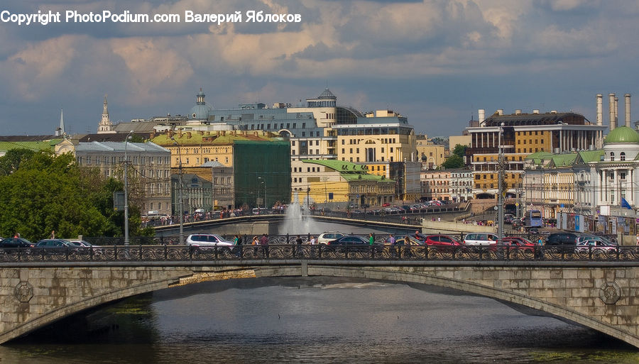 Bridge, Architecture, Housing, Monastery, City, Downtown, Metropolis
