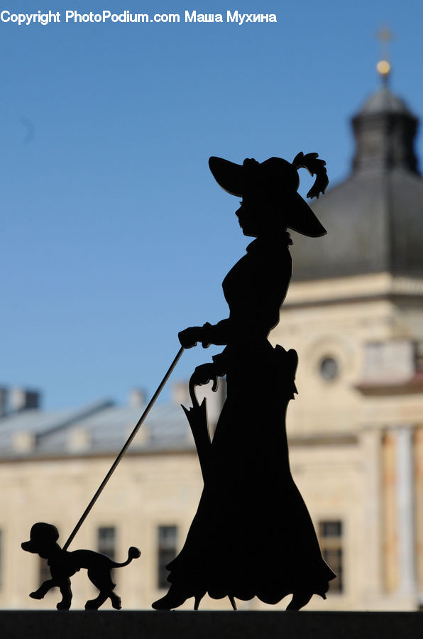 Silhouette, Art, Gargoyle, Statue