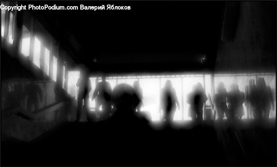 Corridor, Lighting, City, Downtown, Urban