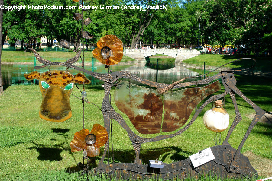 Bench, Yard, Invertebrate, Snail, Collage, Poster, Art