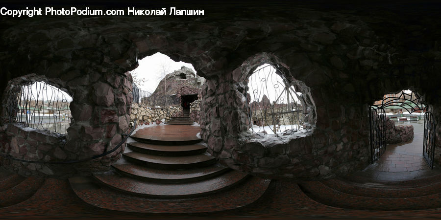 Hole, Cave, Patio, Pergola, Porch, Cliff, Outdoors