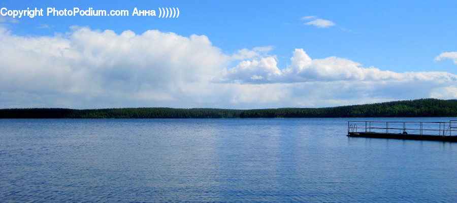 Lake, Outdoors, Water, Cloud, Cumulus, Sky, Azure Sky