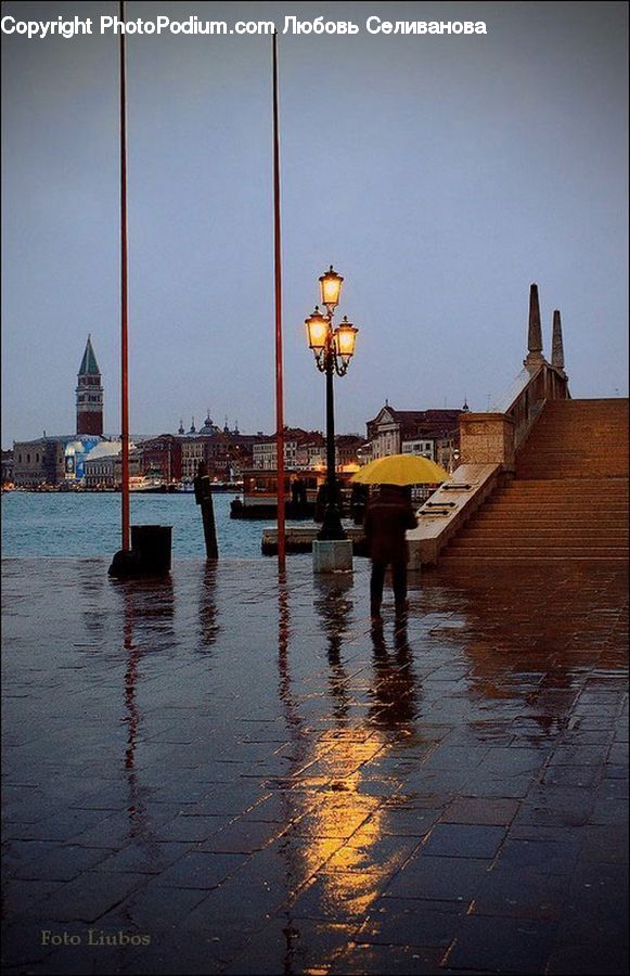 Umbrella, Boat, Watercraft, Architecture, Spire, Steeple, Tower