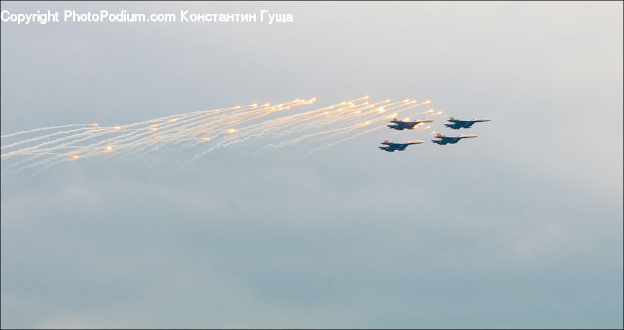 Aircraft, Airplane, Biplane, Bomber, Warplane, Smoke