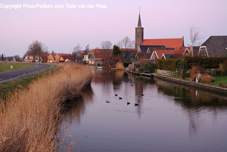 Canal, Outdoors, River, Water, Building, Cottage, Housing