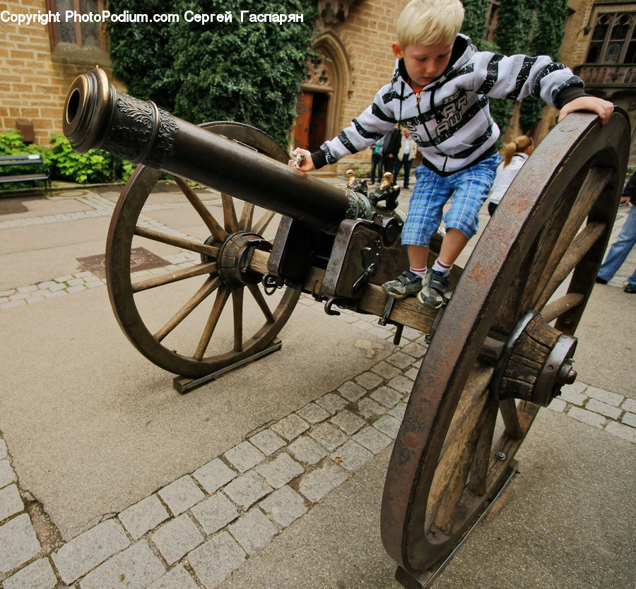 People, Person, Human, Bicycle, Bike, Vehicle, Cannon