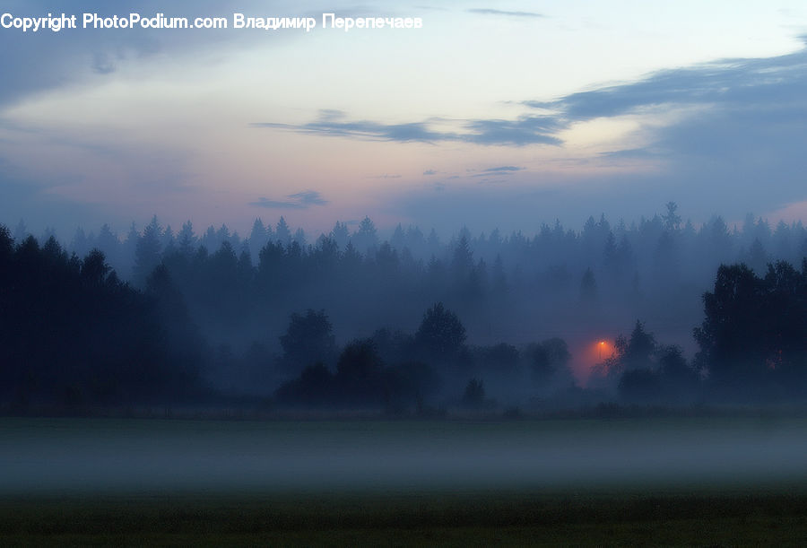 Dawn, Dusk, Sky, Sunrise, Sunset, Fog, Red Sky