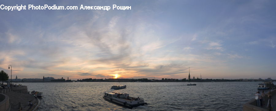 Boat, Dinghy, Dusk, Outdoors, Sky, Sunlight, Sunrise