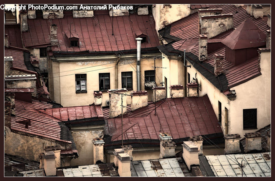 Balcony, Brick, Building, Apartment Building, High Rise, Downtown, Town