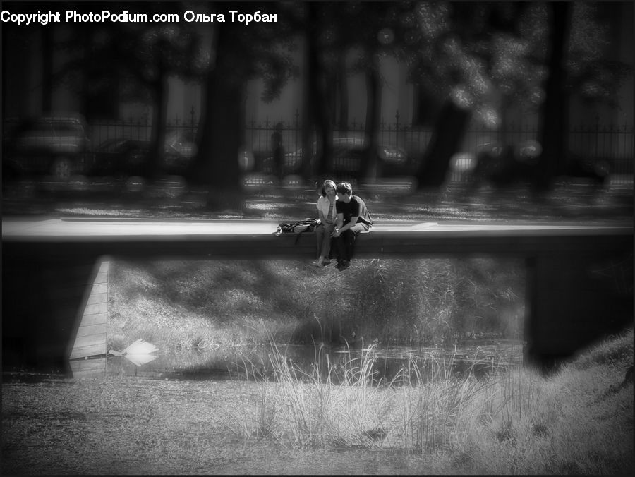 Fog, Bench, Mist, Outdoors, Water, Corridor, City