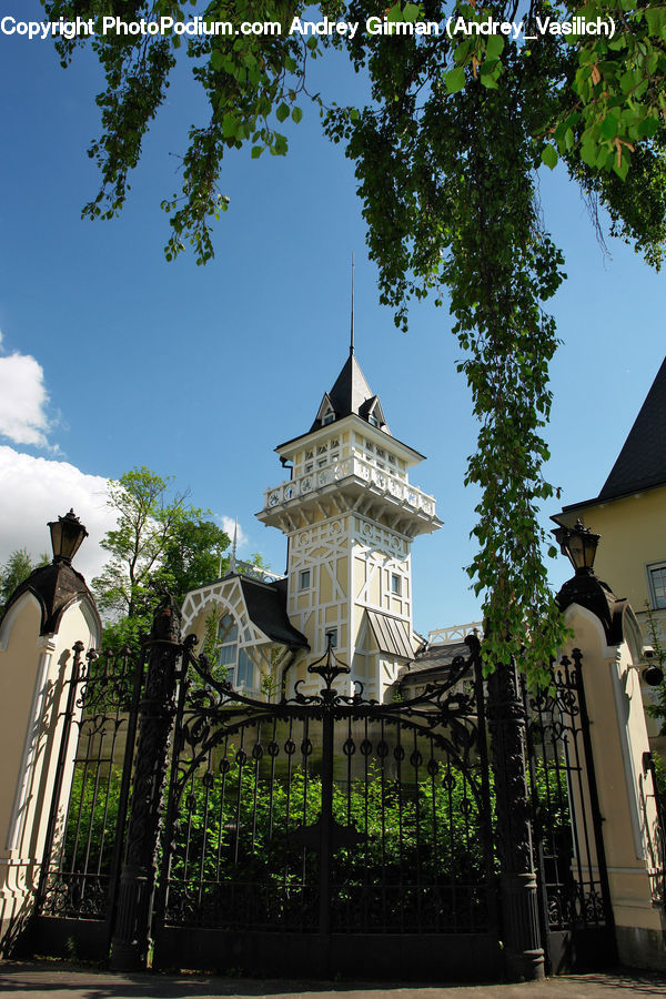 Architecture, Bell Tower, Clock Tower, Tower, Gazebo, Oak, Tree