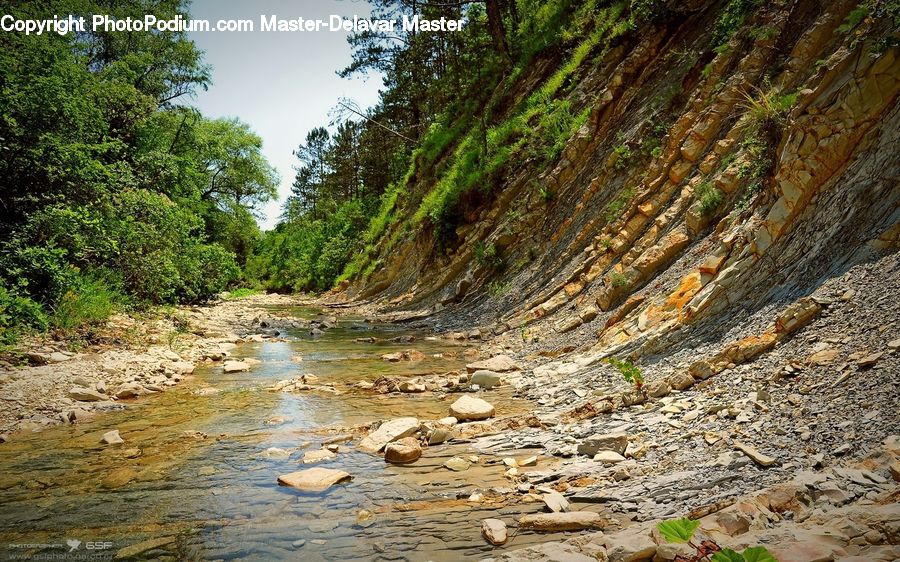 Creek, Outdoors, River, Water, Dirt Road, Gravel, Road