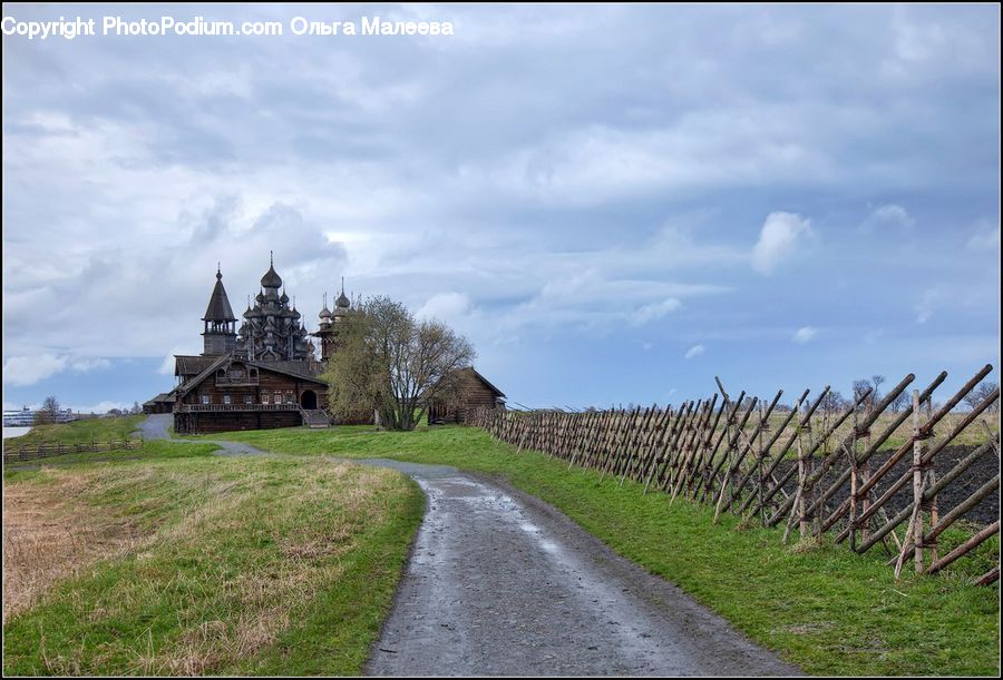 Architecture, Castle, Fort, Dirt Road, Gravel, Road, Church