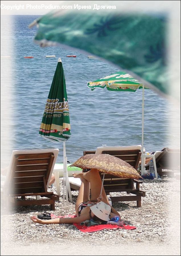Bikini, Maillot, Swimwear, Umbrella, Hat, Party Hat, Boat