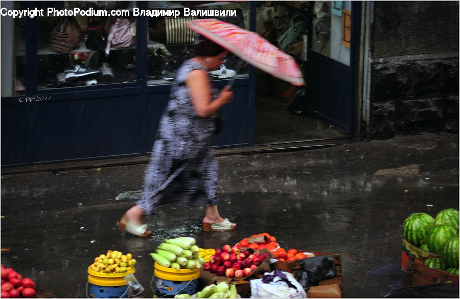 Fruit, Watermelon, People, Person, Human, Bazaar, Market