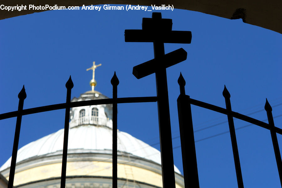 Cross, Lamp Post, Pole, Architecture, Bell Tower, Clock Tower, Tower