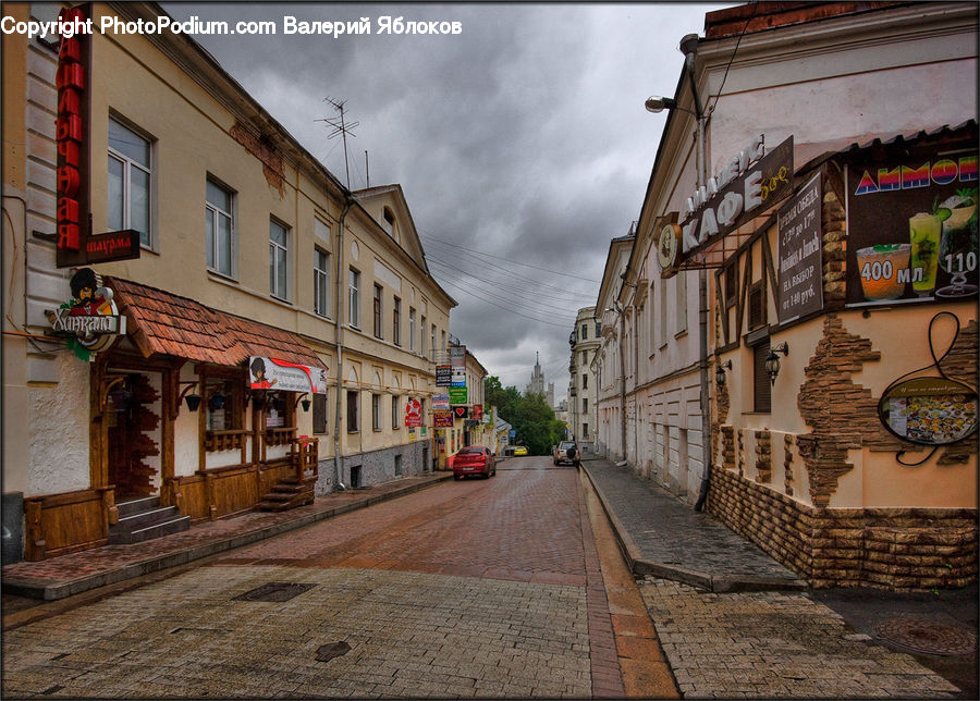 Road, Street, Town, Cobblestone, Pavement, Walkway, Building