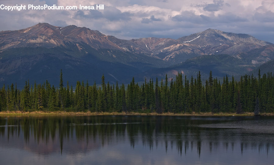 Lake, Outdoors, Water, Crest, Mountain, Mountain Range, Peak