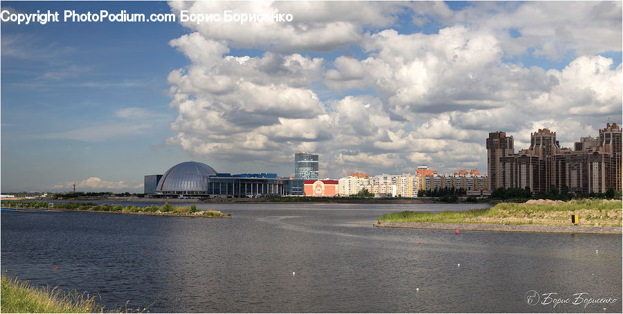 Cloud, Cumulus, Sky, City, Downtown, Metropolis, Urban