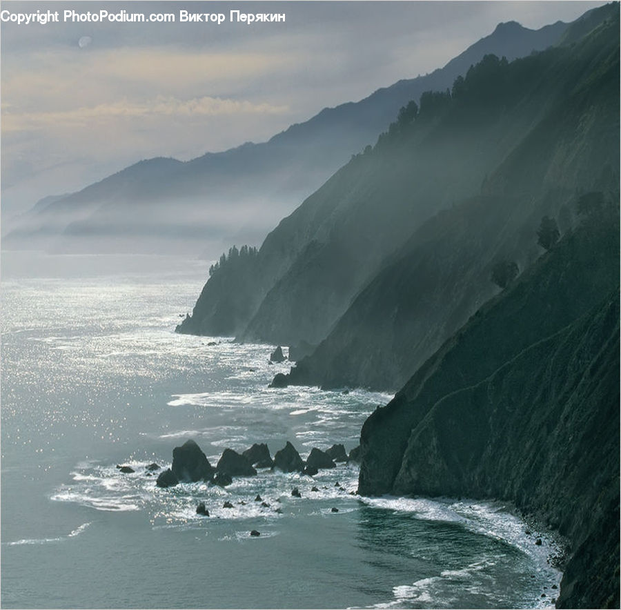 Cliff, Outdoors, Ocean, Sea, Water, Coast, Sea Waves