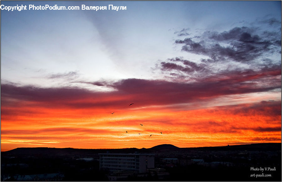 Dawn, Dusk, Red Sky, Sky, Sunrise, Sunset, Outdoors