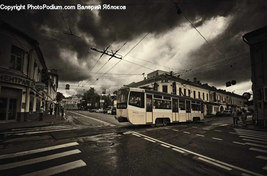 Cable Car, Streetcar, Trolley, Vehicle, Rail, Tram, Intersection