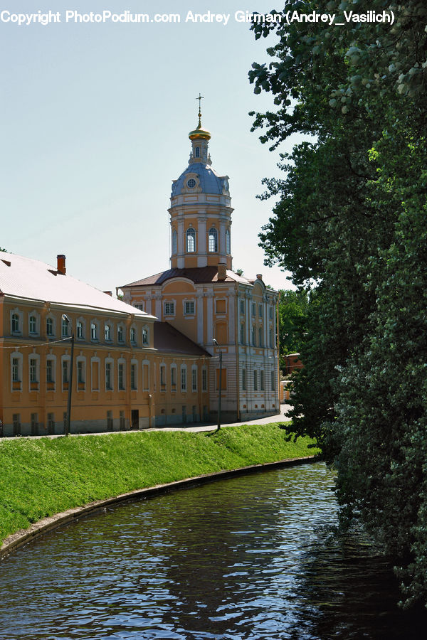 Castle, Ditch, Fort, Moat, Building, Housing, Villa