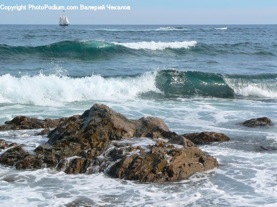 Outdoors, Sea, Sea Waves, Water, Beach, Coast, Ocean
