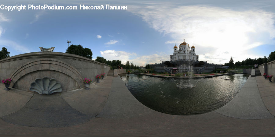 Architecture, Downtown, Plaza, Town Square, Sphere, Dome, City