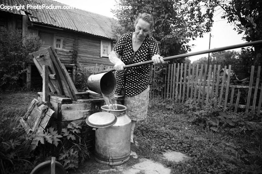 People, Person, Human, Backyard, Yard, Pot, Pottery
