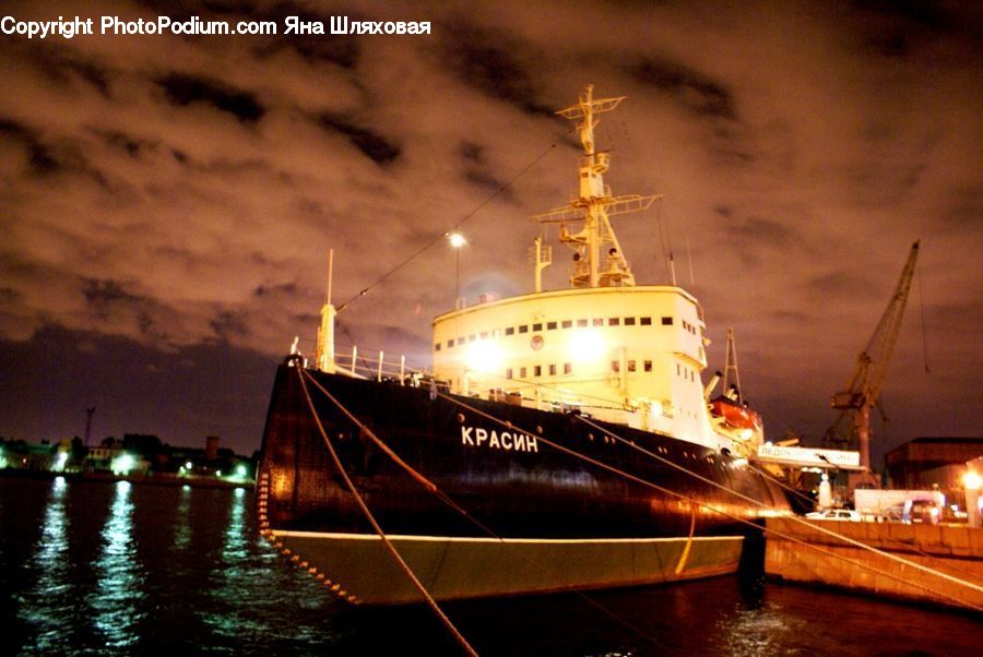 Ferry, Freighter, Ship, Tanker, Vessel, Cruise Ship, Constriction Crane