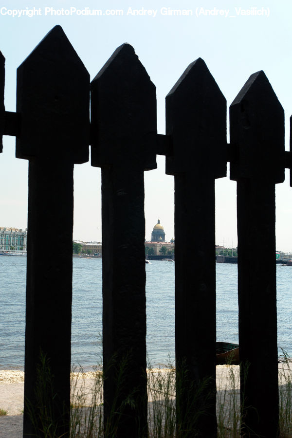 Cross, Silhouette, Ruins, Column, Pillar, Ancient Egypt