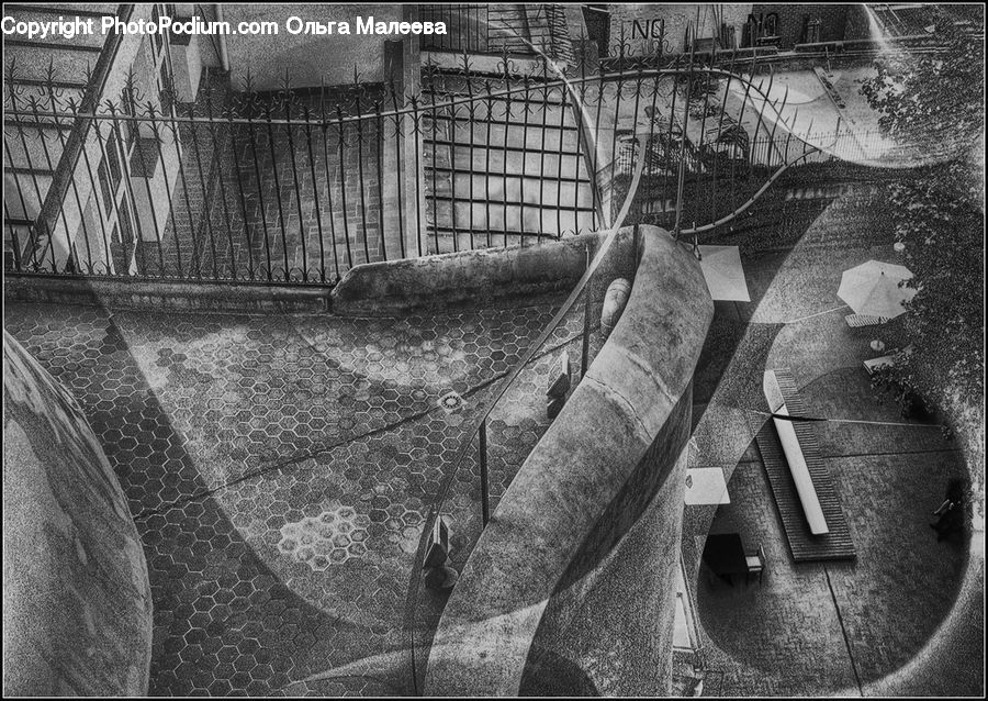 Banister, Handrail, Architecture, Building, City, High Rise, Intersection