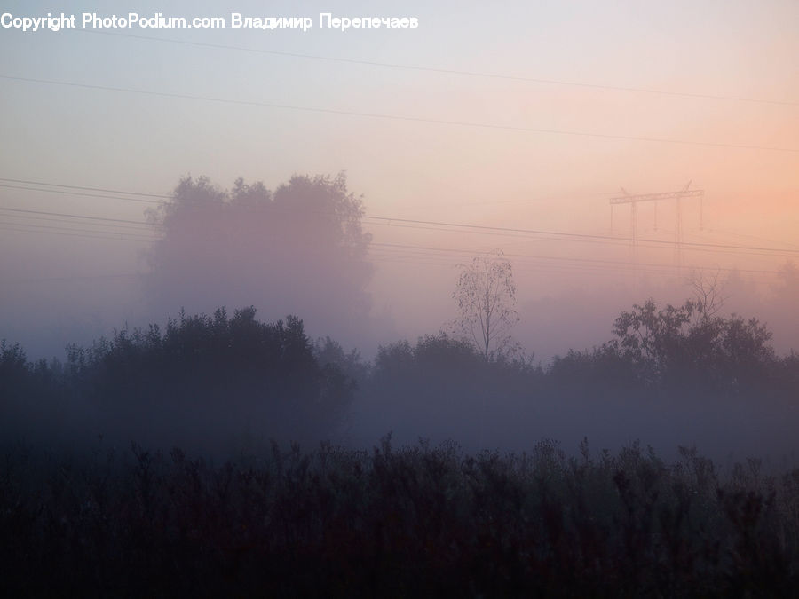Fog, Mist, Outdoors, Dawn, Dusk, Sky, Sunrise