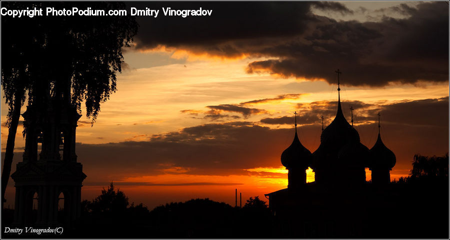 Silhouette, Dusk, Outdoors, Sky, Sunlight, Sunrise, Sunset