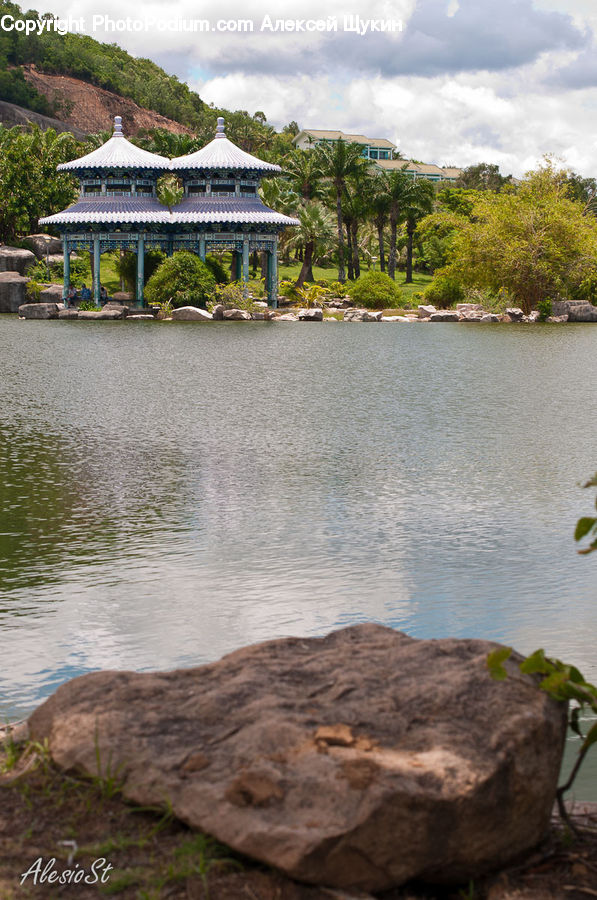 Gazebo, Rock, Building, Housing, Villa, Hotel, Resort