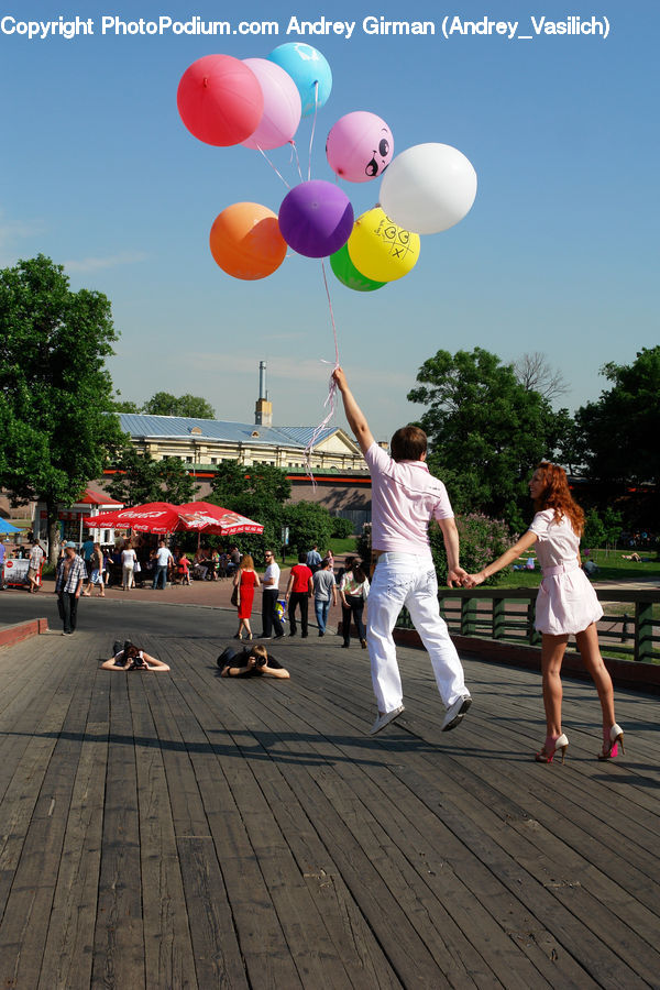 People, Person, Human, Umbrella, Crowd, Hot Air Balloon, Bazaar