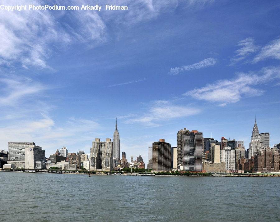 Waterfront, City, Downtown, Metropolis, Urban, Building, High Rise