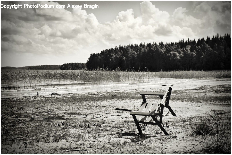 Chair, Furniture, Bench, Outdoors, Sand, Soil, Ground