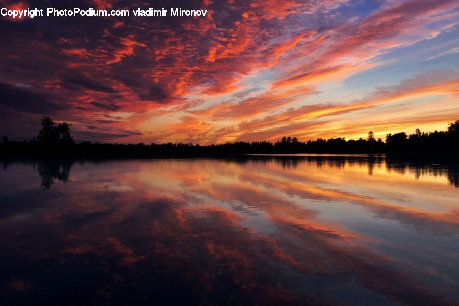 Dawn, Dusk, Red Sky, Sky, Sunrise, Sunset, Outdoors